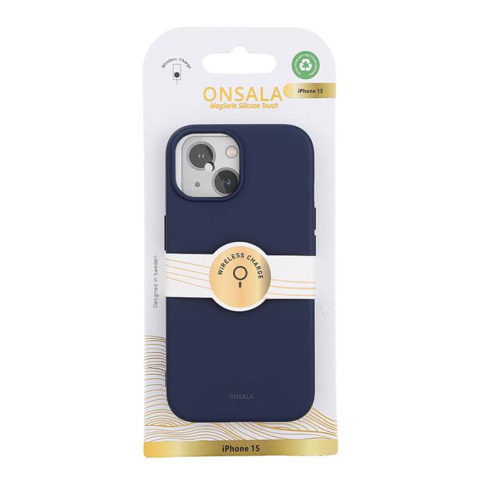 Bild 2, ONSALA iPhone 15 MagSafe Skal Med Silikonyta Blå