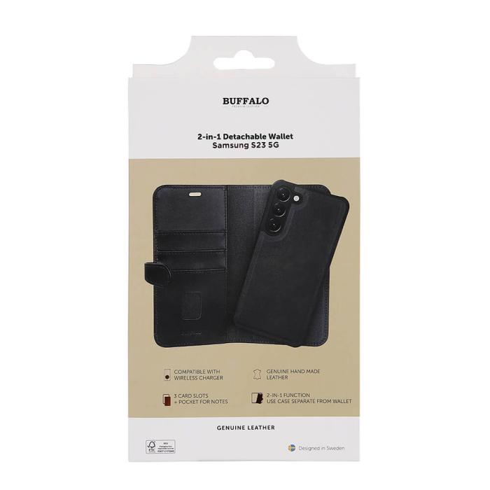Bild 2, Buffalo Samsung Galaxy S23 Fodral 2in1 Magnet / Skal Svart