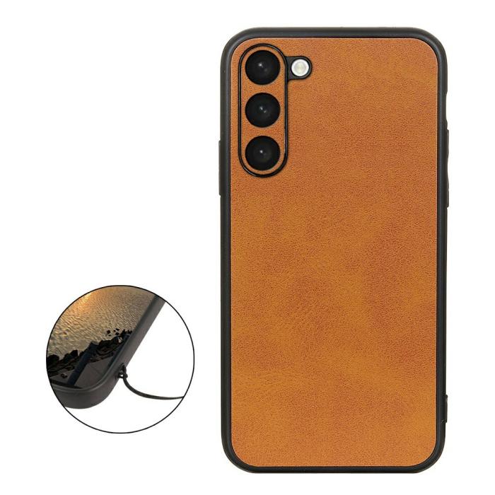 Bild 2, Samsung Galaxy S23 Plus Skal Läderbelagt Brun