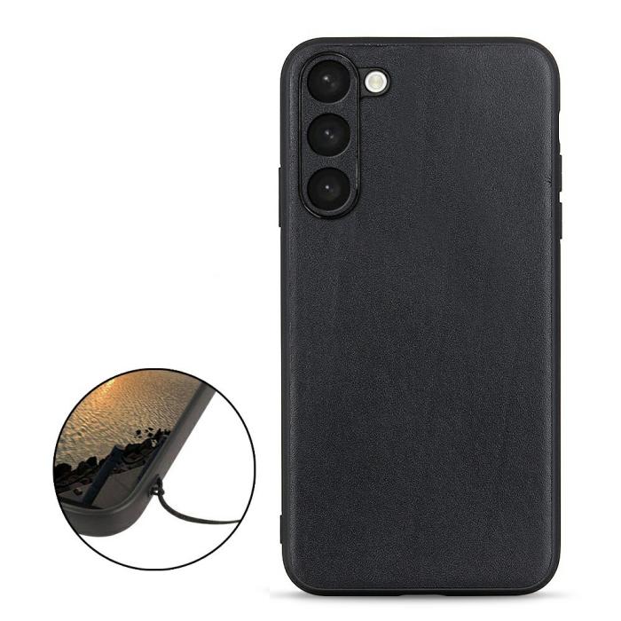 Bild 2, Samsung Galaxy S23 Plus Skal Läderbelagt Svart