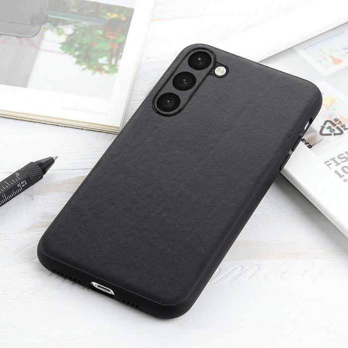 Bild 3, Samsung Galaxy S23 Plus Skal Läderbelagt Svart