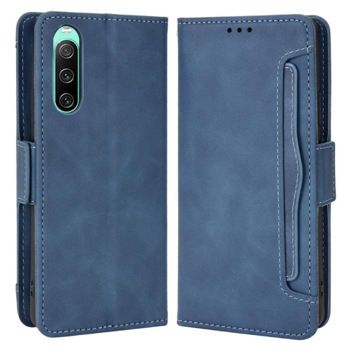 Bild 1, Sony Xperia 10 IV Fodral Avtagbart Kortfodral Blå