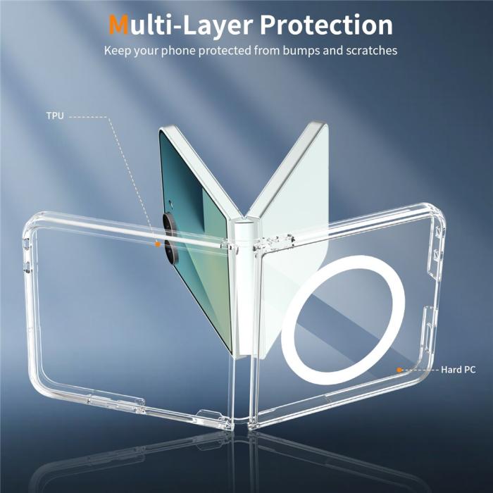 Bild 3, Samsung Galaxy Z Flip 8 Skal MagSafe TPU Transparent