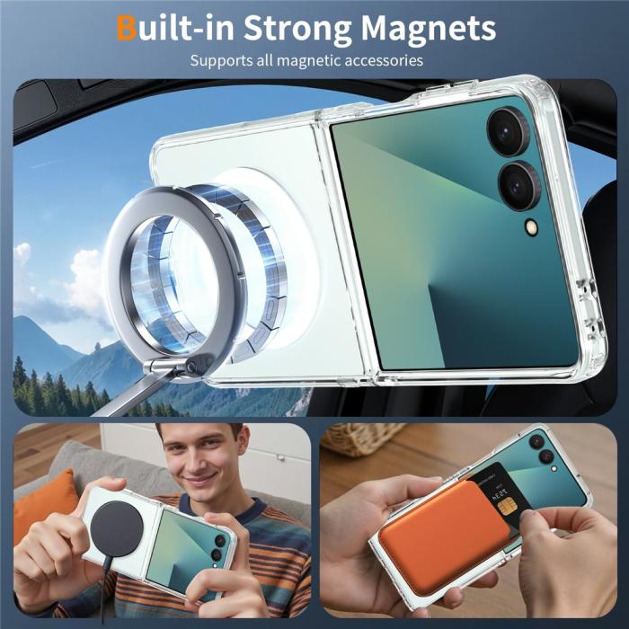 Bild 5, Samsung Galaxy Z Flip 8 Skal MagSafe TPU Transparent