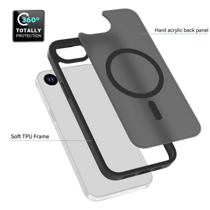 Bild 4, iPhone 17e / 16e Skal MagSafe Skin Touch Blå