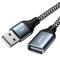 JOYROOM 2m Förlängning Kabel 3A USB-A Hane - USB-A Hona Flätad Nylon