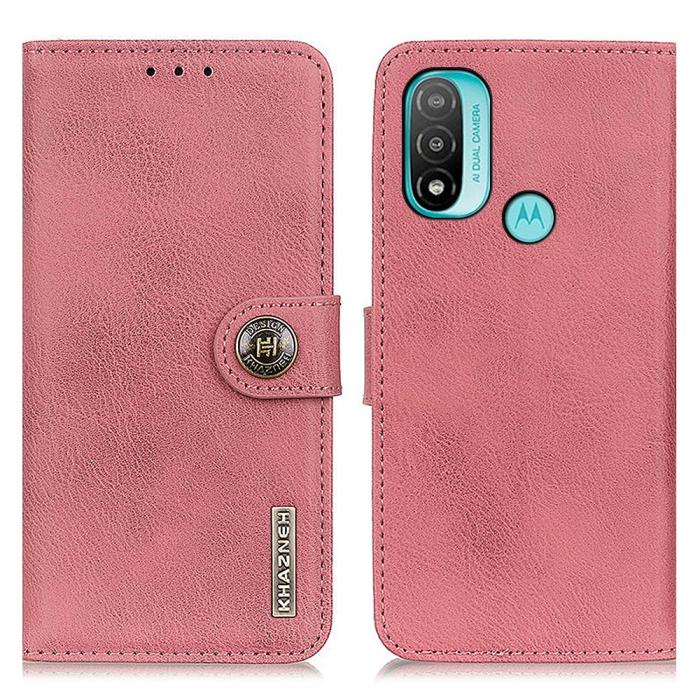 Bild 1, KHAZNEH Motorola Moto E20 / E40 Fodral Läder Rosa