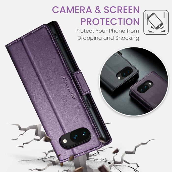 Bild 6, CASEME Google Pixel 10a Fodral RFID Läder Lila