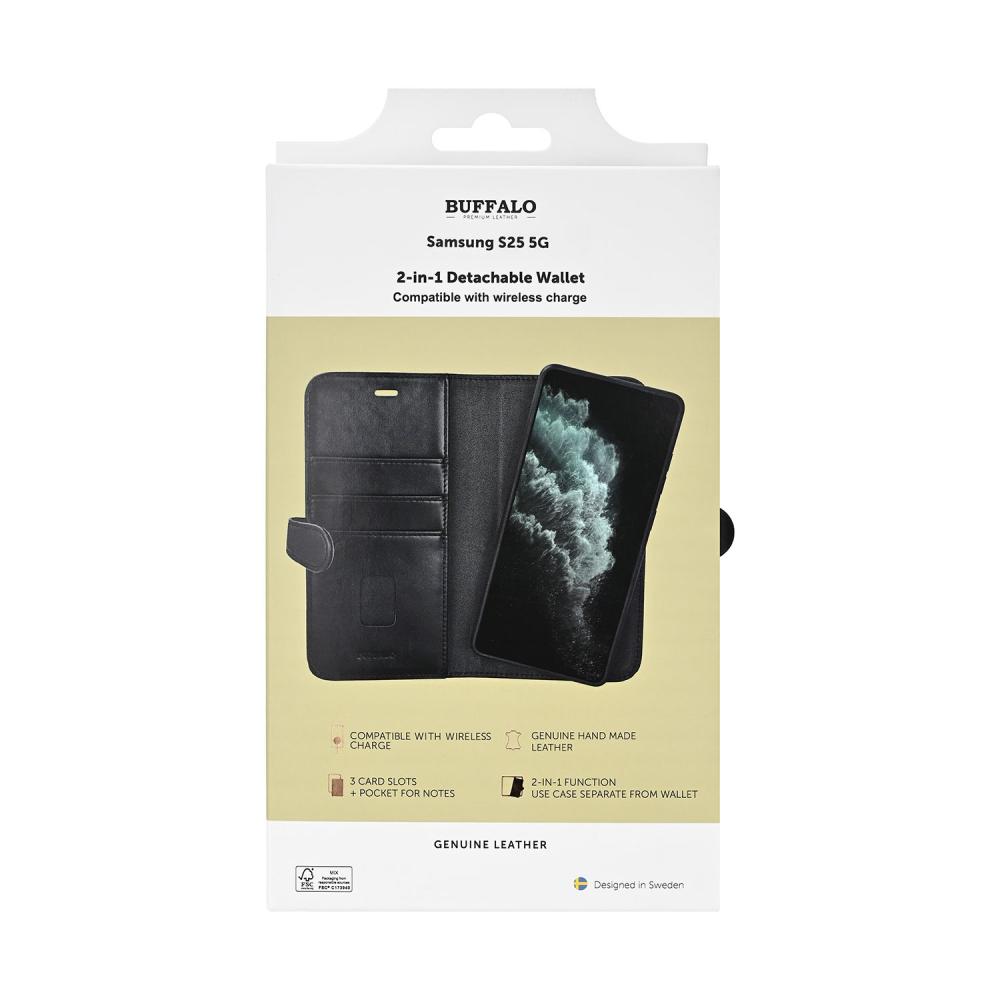 Buffalo Samsung Galaxy S25 Fodral 2in1 Magnet / Skal Svart