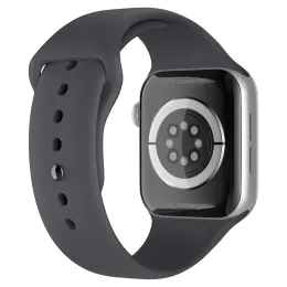 Apple Watch 42/44/45/49 mm Silikon Armband (S/M) Mörk Grå