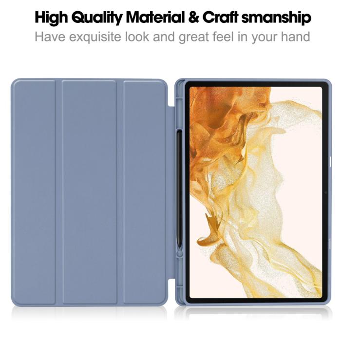 Bild 5, Samsung Galaxy Tab S9 Plus Fodral Tri-Fold Pennhållare Lila