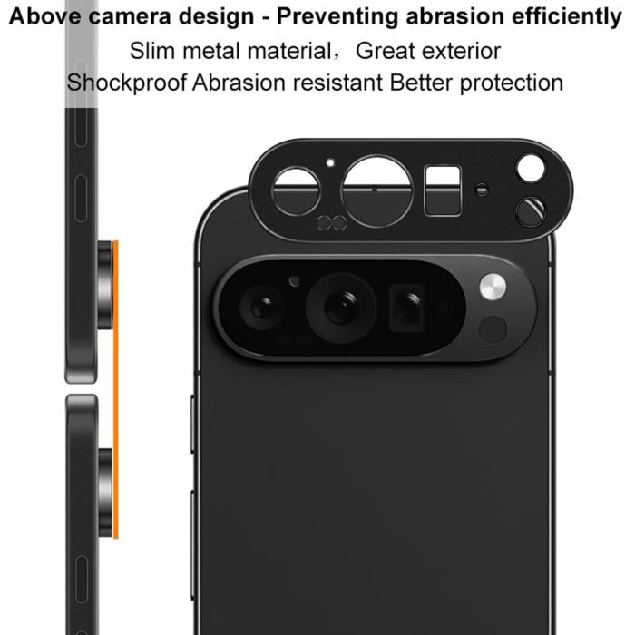 Bild 4, IMAK Google Pixel 9 Pro XL Linsskydd Metall Svart