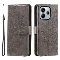 Xiaomi Redmi Note 14 5G Fodral Mandala L&auml;der Gr&aring;
