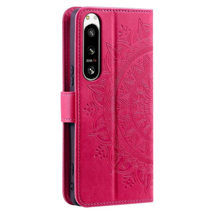 Bild 6, Sony Xperia 5 IV Fodral Mandala Läder Rosa