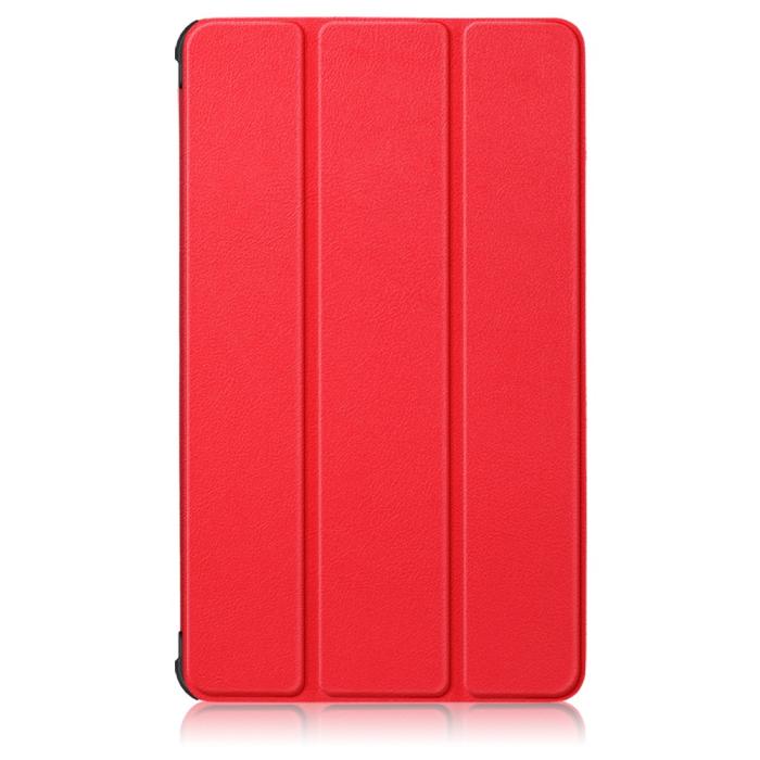 Bild 2, Samsung Galaxy Tab A7 Lite 8.7 - Tri-Fold Läder Fodral - Röd
