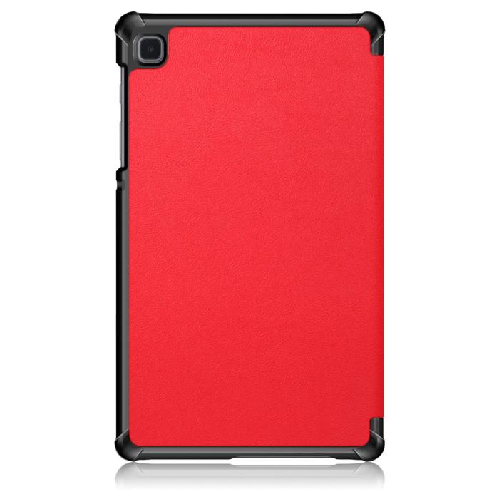 Bild 3, Samsung Galaxy Tab A7 Lite 8.7 - Tri-Fold Läder Fodral - Röd