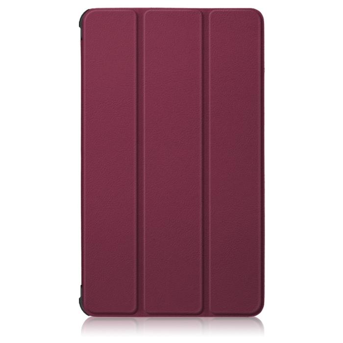 Bild 2, Samsung Galaxy Tab A7 Lite 8.7 - Tri-Fold Läder Fodral - Vinröd