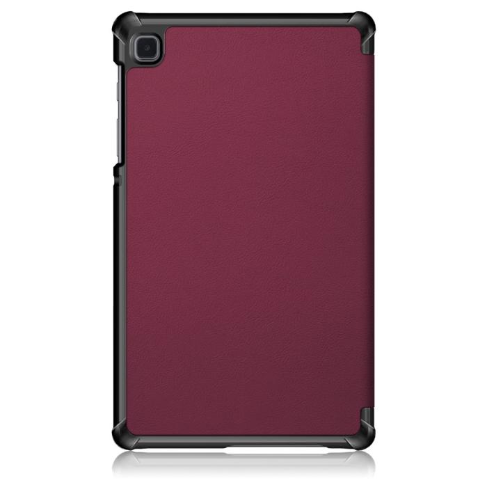 Bild 3, Samsung Galaxy Tab A7 Lite 8.7 - Tri-Fold Läder Fodral - Vinröd