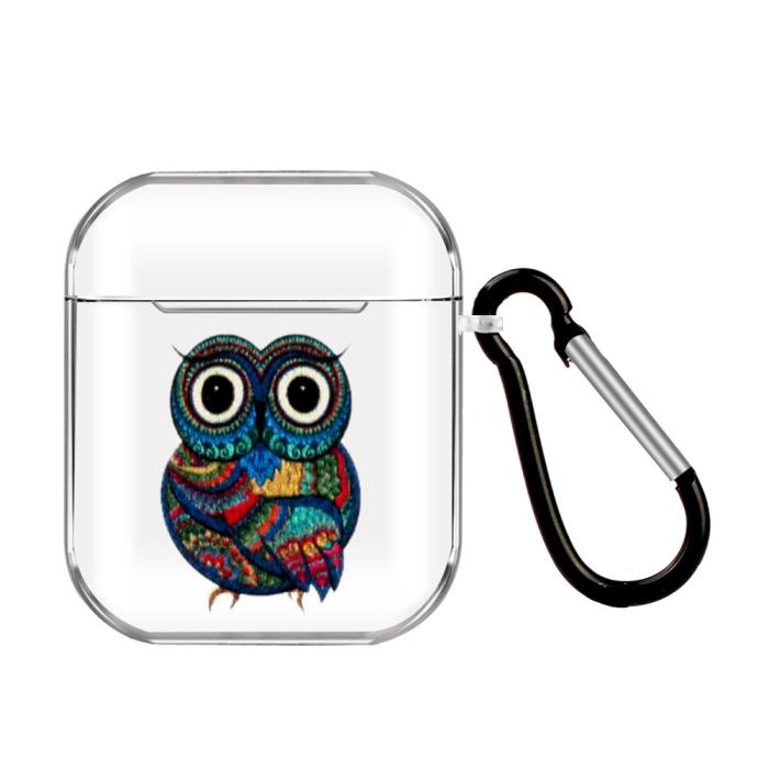 Bild 1, AirPods Skyddsfodral Med Motiv - Uggla