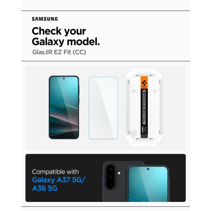 Bild 2, Spigen Galaxy A37 / A36 Skärmskydd GLAS.tR 