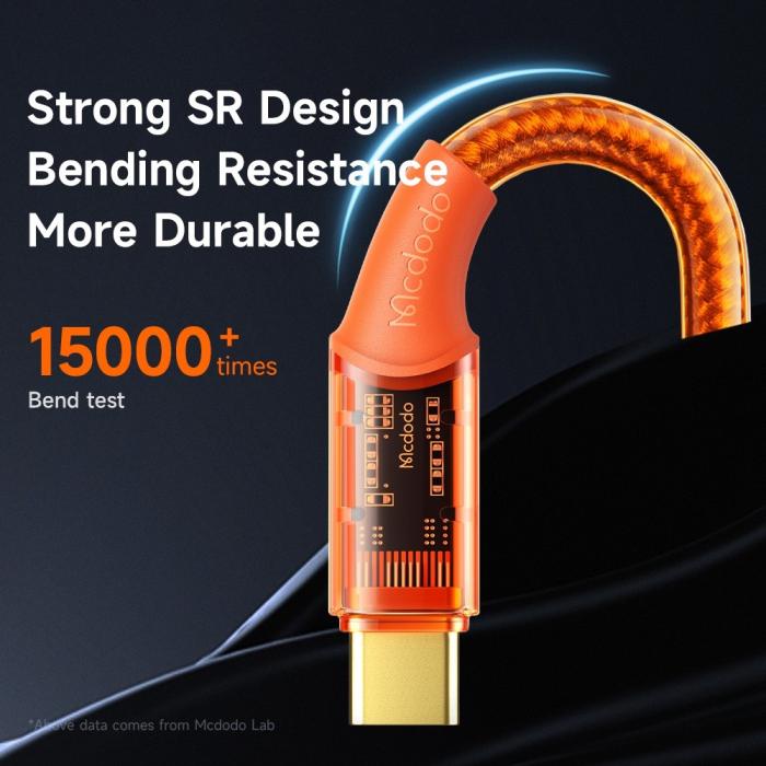 Bild 6, Mcdodo 1.2m 100W PD USB-C - USB-C Kabel Orange