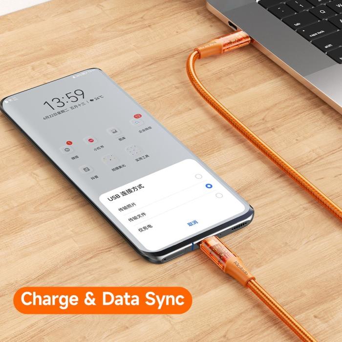 Bild 3, Mcdodo 1.2m 100W PD USB-C - USB-C Kabel Svart