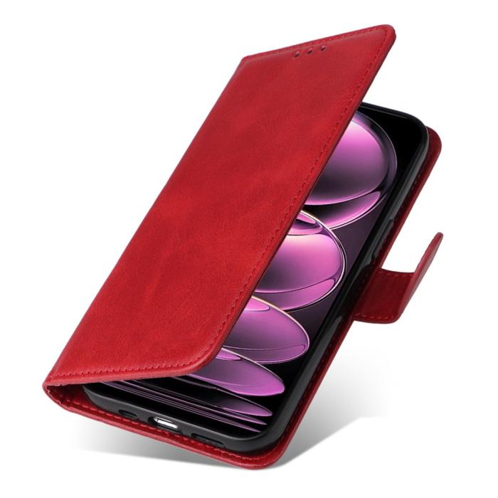 Bild 5, Xiaomi Redmi Note 12 Pro 5G Fodral Solid Läder Röd