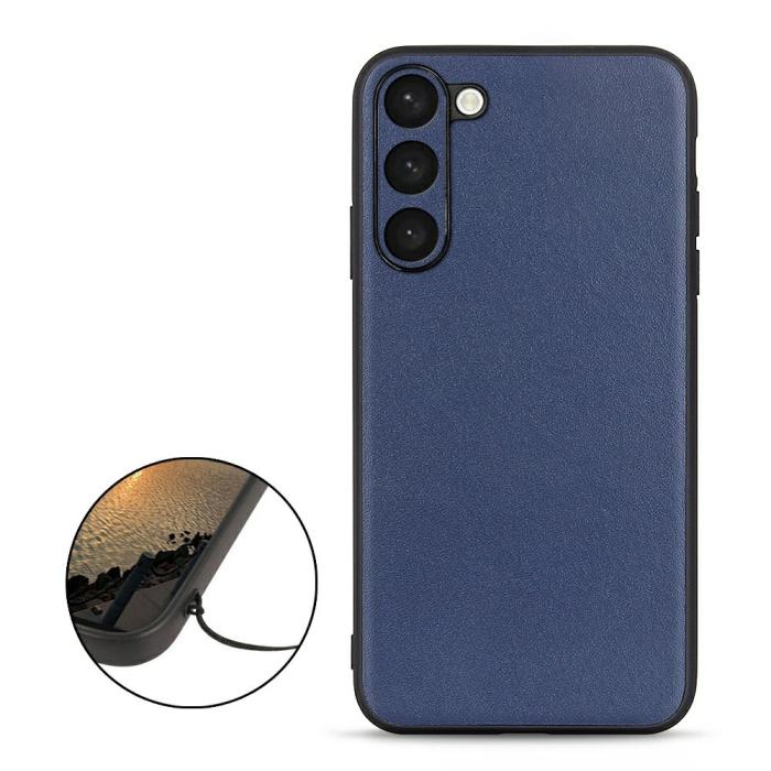 Bild 2, Samsung Galaxy S23 Plus Skal Läderbelagt Blå