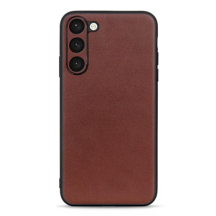 Bild 1, Samsung Galaxy S23 Plus Skal Läderbelagt Brun