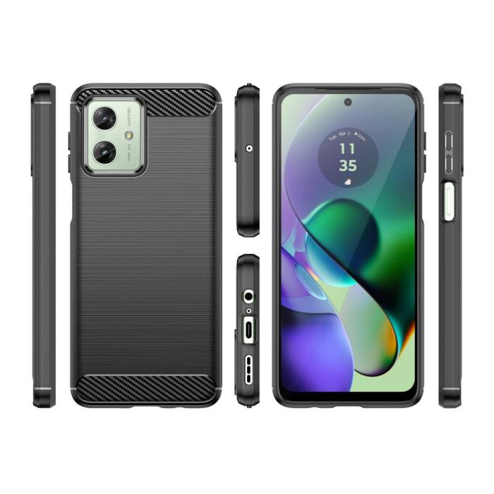 Bild 6, Tech-Protect Motorola Moto G54 5G Skal Borstad Stål Textur Svart
