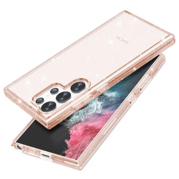 Bild 5, Samsung Galaxy S24 Ultra Skal Sparkling Glitter Guld