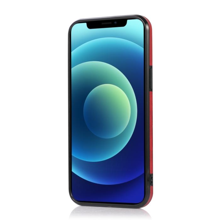 Bild 3, iPhone 14 Pro Skal Med Kortfack Och Magnet Röd