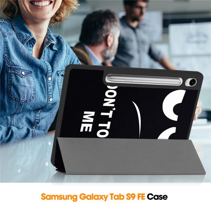 Bild 6, Samsung Galaxy Tab S10 Lite Fodral Tri-Fold Dont Touch Me