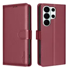BINFEN Samsung Galaxy S26 Ultra Fodral RFID L&auml;der R&ouml;d
