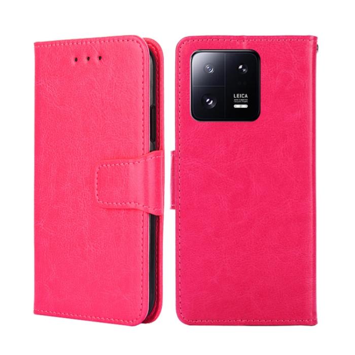 Bild 1, Xiaomi 13 Pro 5G Fodral Solid Läder Rosa/Röd