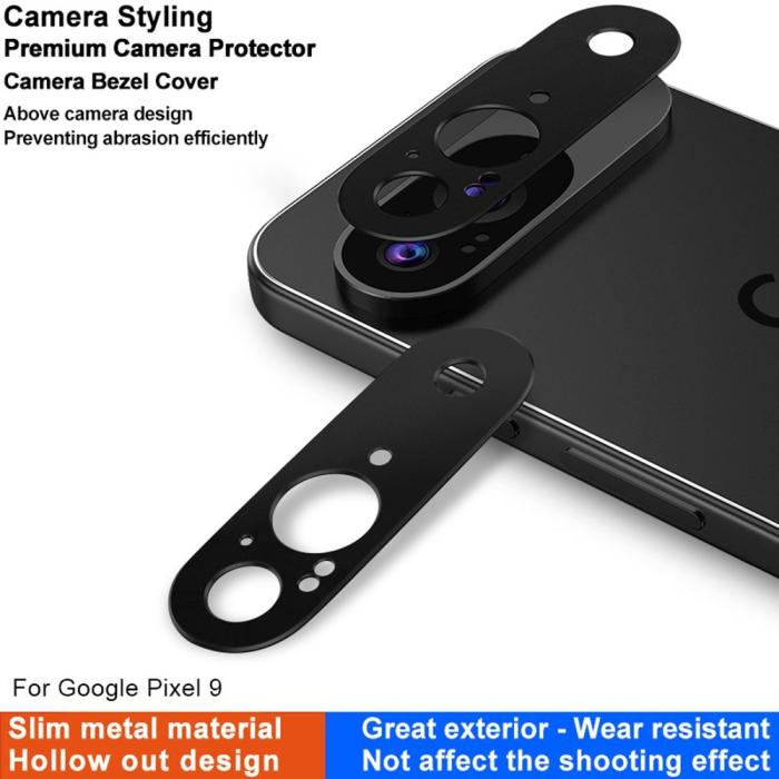 Bild 3, IMAK Google Pixel 9 Linsskydd Metall Svart