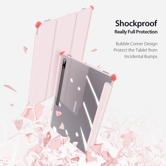 Bild 6, DUX DUCIS Galaxy Tab S8 Ultra Fodral TOBY Tri-Fold Rosa