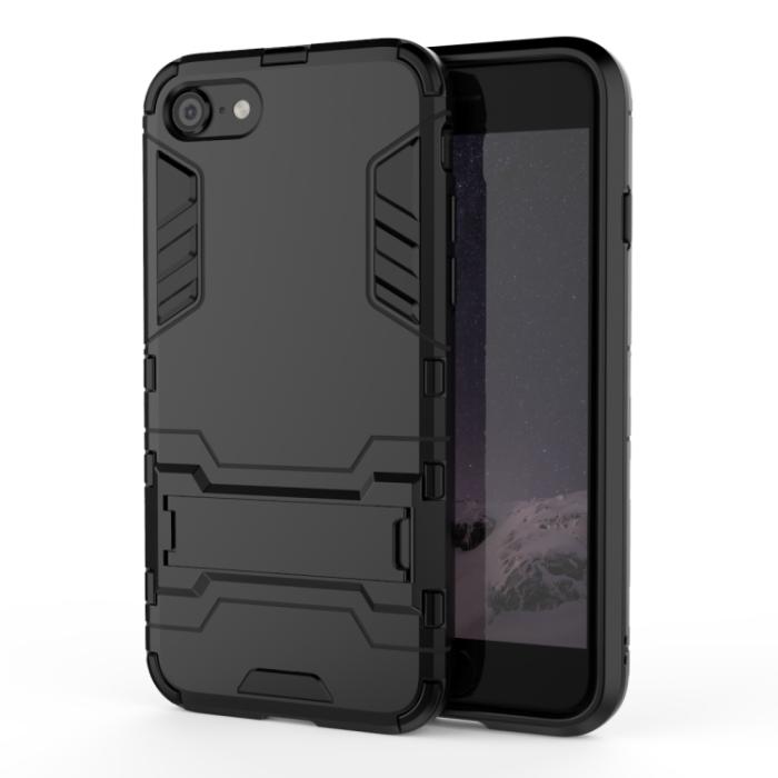 Bild 2, iPhone 7/8/SE Skal Hybrid Armor Kickstand Svart