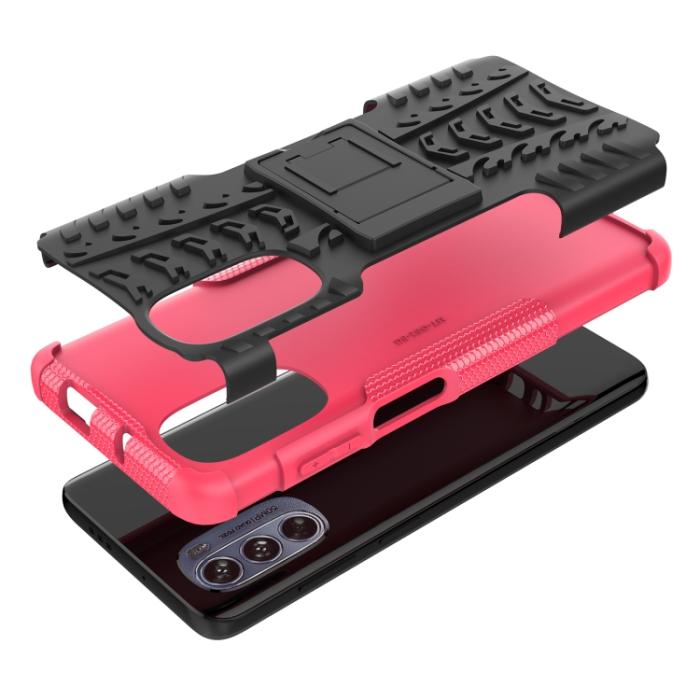 Bild 6, Motorola Moto G62 5G Skal Ultimata Stöttåligt med Stöd Rosa