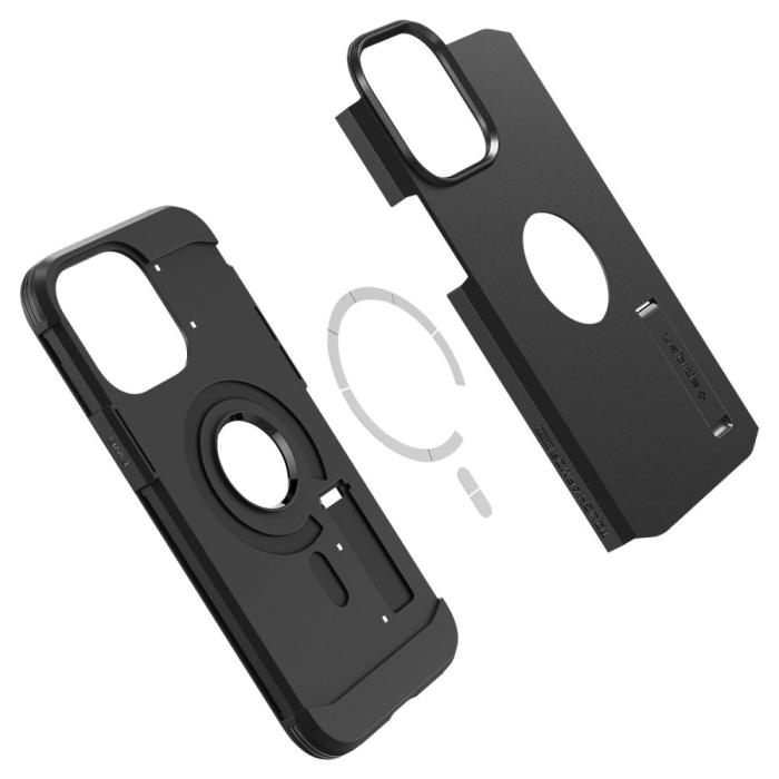 Bild 2, Spigen iPhone 14 Pro Skal MagSafe Mag Tough Armor Svart