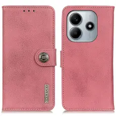 KHAZNEH Xiaomi Redmi Note 14 4G Fodral L&auml;der Rosa