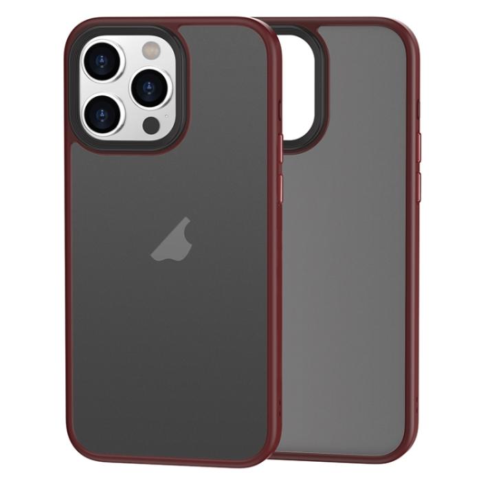 Bild 1, iPhone 15 Pro Skal Premium Hybrid Shield Vinröd