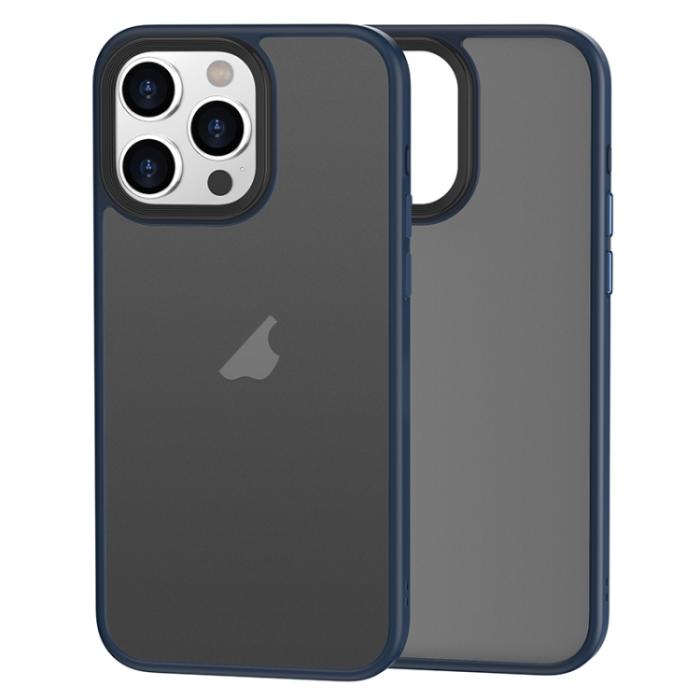 Bild 1, iPhone 15 Pro Skal Premium Hybrid Shield Mörk Blå