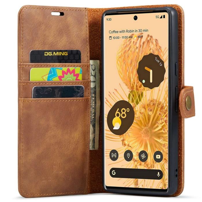 Bild 2, DG.MING Google Pixel 7 Pro 2in1 Magnet Fodral / Skal Brun
