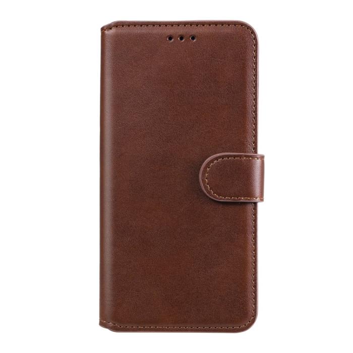 Bild 2, Samsung Galaxy A32 5G - Klassiskt Läder Fodral - Brun