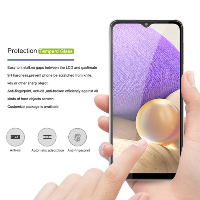 Bild 2, Samsung Galaxy A32 5G - AMORUS Heltäckande Skärmskydd I Härdat Glas