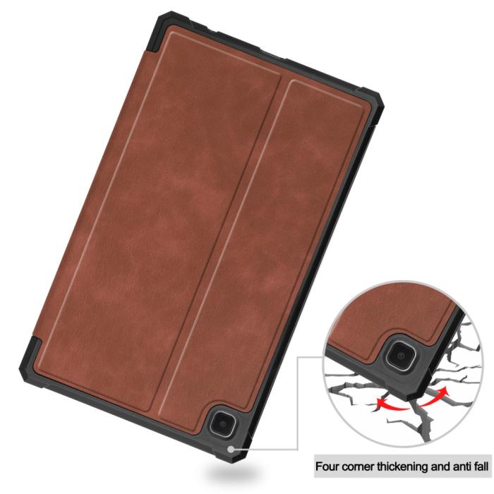 Bild 5, Samsung Galaxy Tab A7 Lite 8.7 - Shockproof Case Stand Fodral - Brun