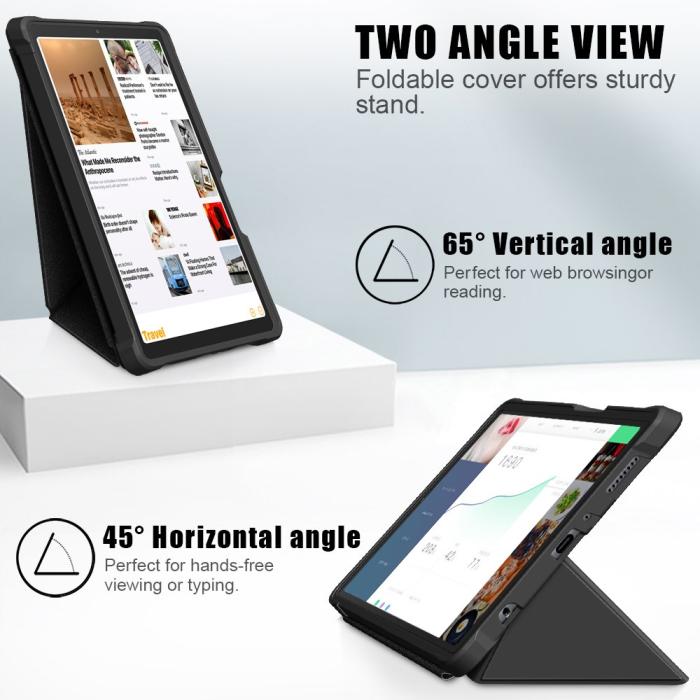 Bild 2, Samsung Galaxy Tab A7 Lite 8.7 - Origami Case Stand Fodral - Svart