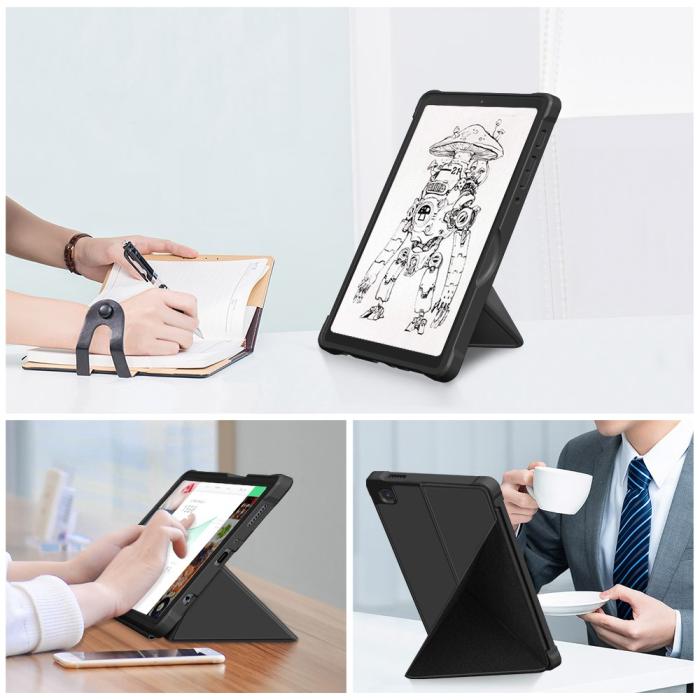 Bild 3, Samsung Galaxy Tab A7 Lite 8.7 - Origami Case Stand Fodral - Svart