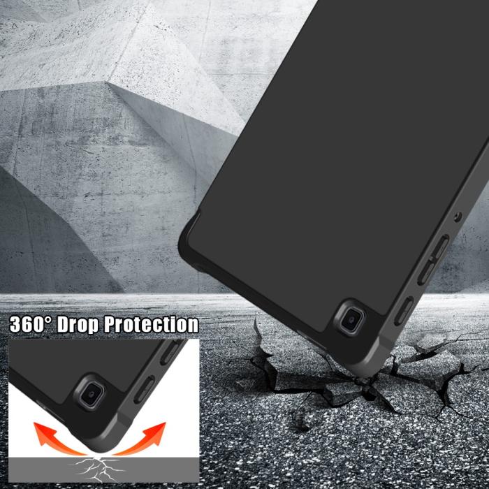 Bild 5, Samsung Galaxy Tab A7 Lite 8.7 - Origami Case Stand Fodral - Svart